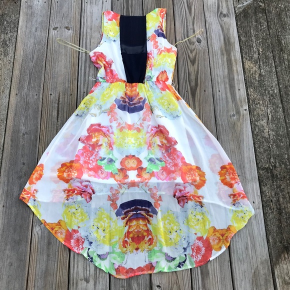 Sequin Hearts Dresses & Skirts - Sequin Heart Women Dress MultiColor Hi-Lo Hem Gown